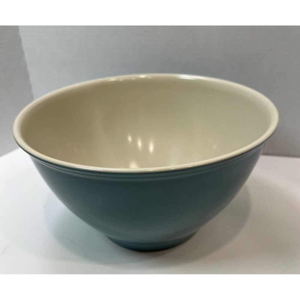 Rachel Ray Cucina Melamine Garbage Bowl Agave Blue 10"  Rubberized Bottom Salad